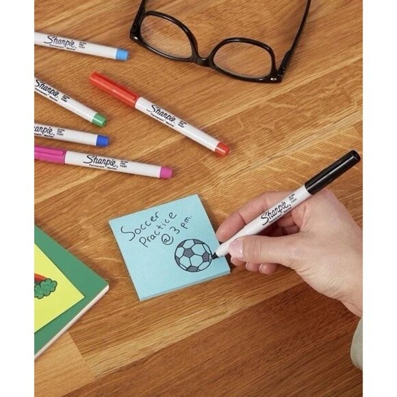 New 20 Count SHARPIE Permanent Markers Ultra Fine Point Black Open Box - Picture 3 of 7